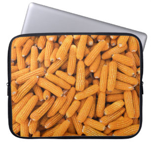 Orange Mais Cob: Ernte Landwirtschaft Hintergrund Laptopschutzhülle