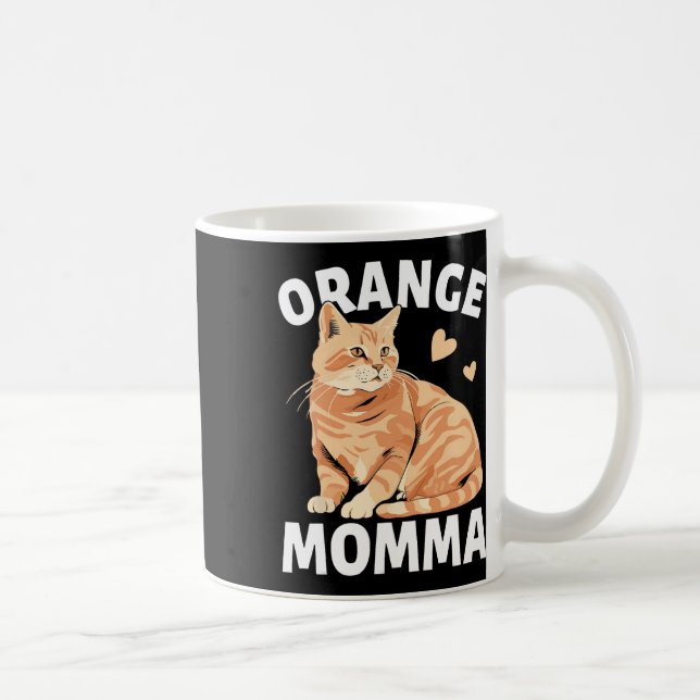 Orange Mamma Cat Niedlich Cat Lovers Kaffeetasse (Rechts)