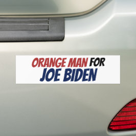 Orange Man für Joe Biden Democrats Sarcastic 2024 Autoaufkleber