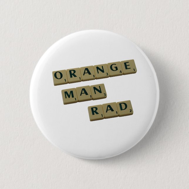 Orange Man Krass Button (Vorderseite)