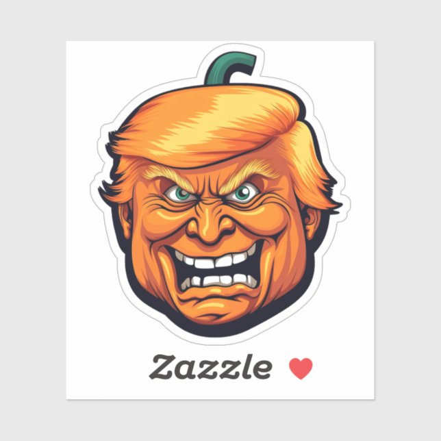 Orange Man Trump Pumpkin Head Aufkleber (Blatt)