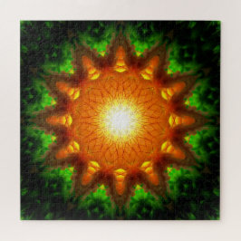 Orange Mandala des Energie-Kern-| Puzzle