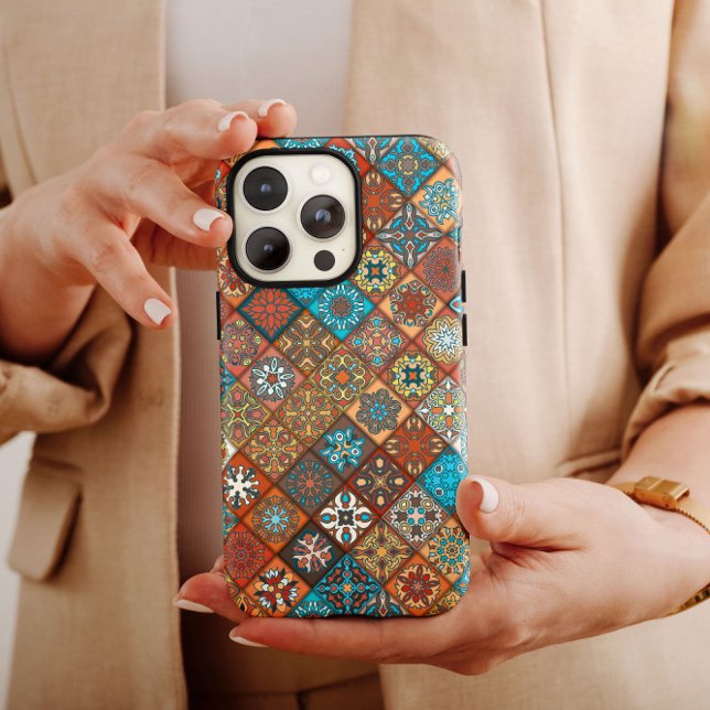 Orange Mandala Ethnic | iPhone 14 Case-Mate Case-Mate iPhone Hülle (Von Creator hochgeladen)