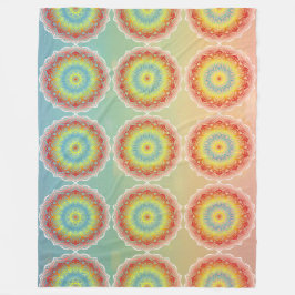 Orange Mandala Fleecedecke