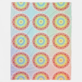 Orange Mandala Fleecedecke