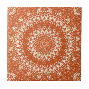 Orange Mandala. Fliese