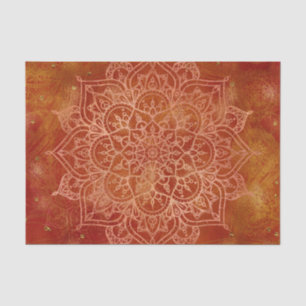 Orange Mandala & Gold Glam Moderner Chic Seidenpapier