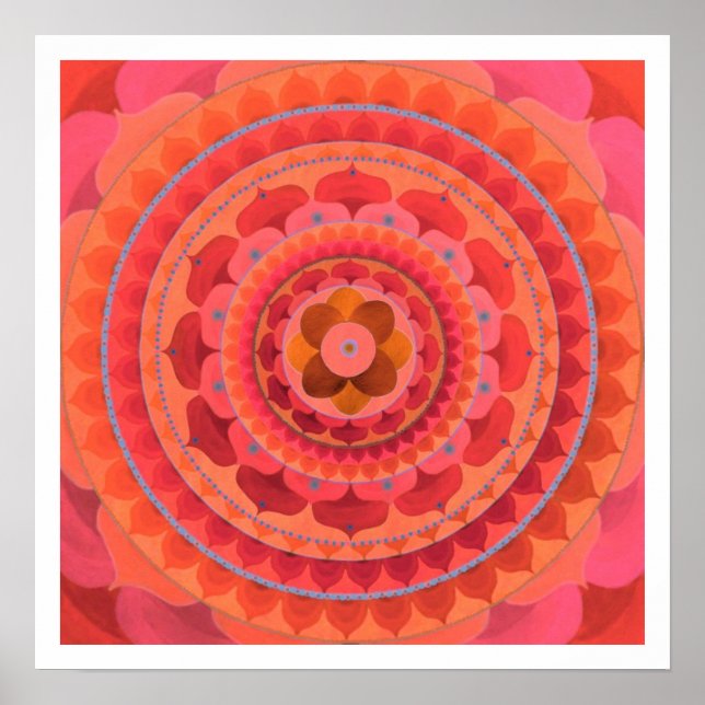 Orange Mandala Poster (Vorne)