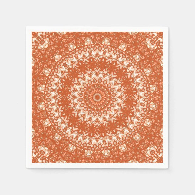 Orange Mandala. Serviette (Vorderseite)