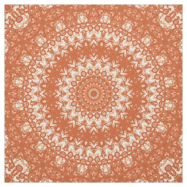 Orange Mandala. Stoff (Muster)