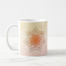 Orange Mandala Tasse