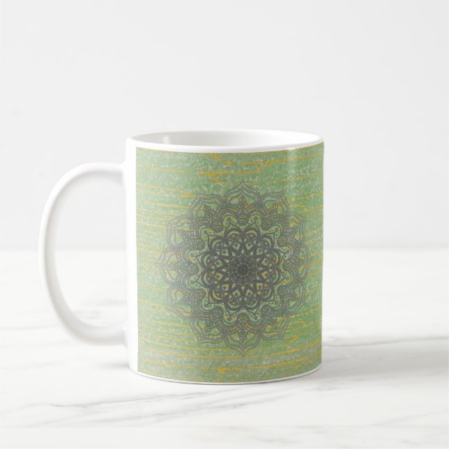 Orange Mandala Tasse (Links)