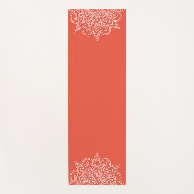 Orange Mandala Yoga Mat Yogamatte (Vorderseite)