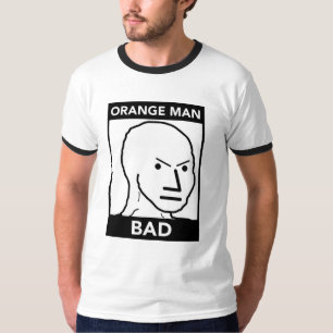 Orange Mann-Schlechtes T-Shirt