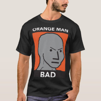 Orange Mann-Schlechtes T-Shirt