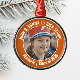 Orange Marching Band Foto Hochschule Weihnachten Ornament Aus Metall