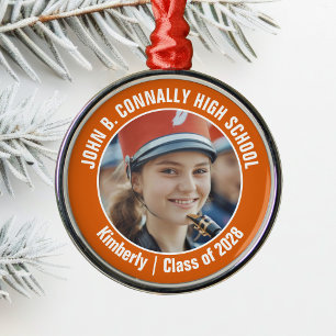 Orange Marching Band Foto Hochschule Weihnachten Ornament Aus Metall