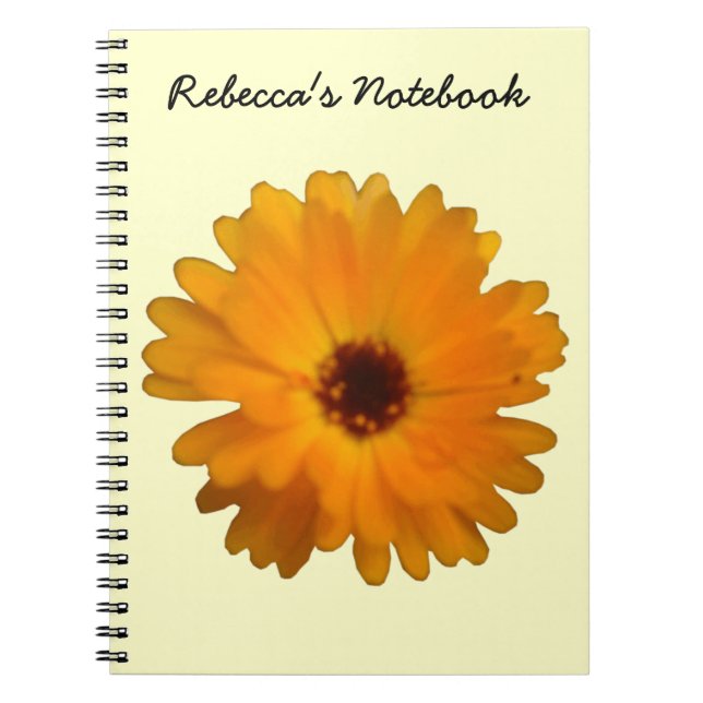Orange Marigold Customizable Notebook Notizblock (Vorderseite)