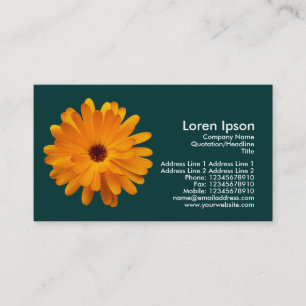 Orange Marigold - Dark Green (003333) Visitenkarte