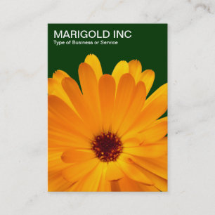 Orange Marigold - Dunkelgrün Visitenkarte
