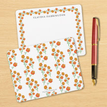 Orange Marigolds Hand-Illustrierte florale botanis