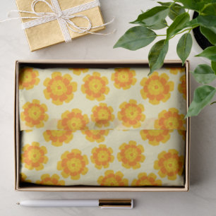 Orange Marigolds Hand-Illustrierte florale botanis Seidenpapier