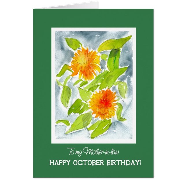 Orange Marigolds Schwiegermutter zum Geburtstag im (Vorne)