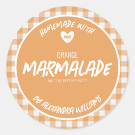 Orange Marmalade Classic Round Sticker