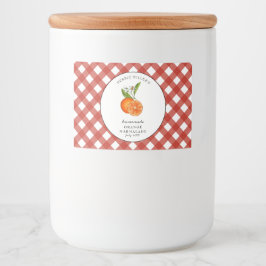Orange Marmalade Gingham Country Stil Lebensmitteletikett
