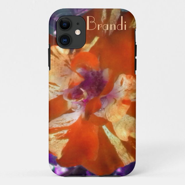 Orange Marmalade Rose iPhone 5 Fall *personalize* Case-Mate iPhone Hülle (Rückseite)