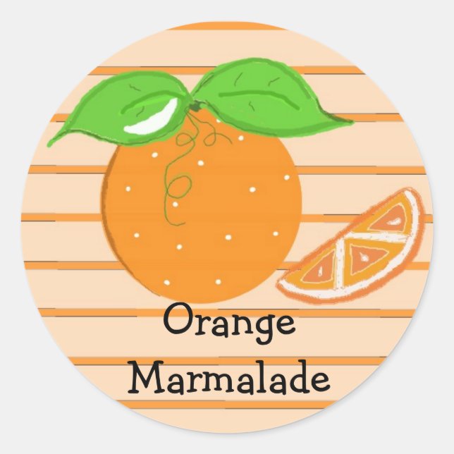 Orange Marmalade Runder Aufkleber (Vorderseite)