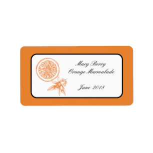 Orange Marmalde Glasaufkleber personalisiert Adressaufkleber