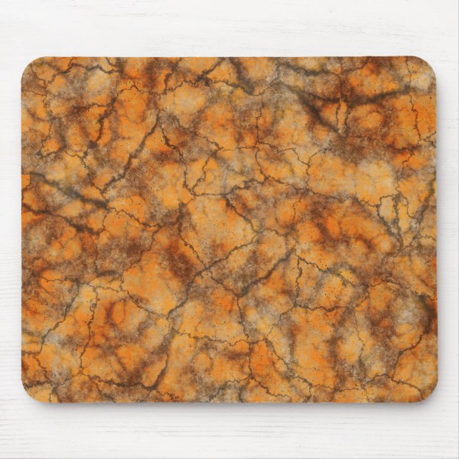 Orange Marmor Mousepad (Vorne)