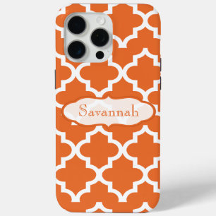 Orange marokkanische Personalisierte iPhone 15 Pro Max Hülle