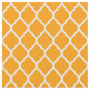 Orange marokkanische Quatrefolie Stoff