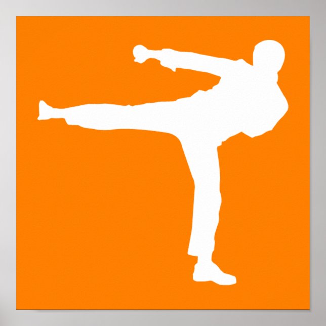 Orange Martial Arts Poster (Vorne)