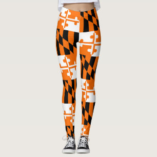 Orange Maryland-Flaggen-Leggings-Yoga-Hosen Leggings
