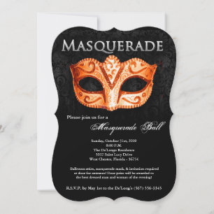 Orange Masquerade Ball Maske Kostüm Halloween Teil Einladung