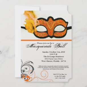 Orange Masquerade Ball Maske Kostüm Halloween Teil Einladung