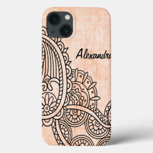 Orange Mehndi Motif iPad Case