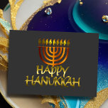 Orange Menorah Flames Happy Hanukkah Card<br><div class="desc">Unterkunft thematisch von Umua entworfen. Gedruckt und ausgeliefert von Zazzle oder ihren Partnern.</div>