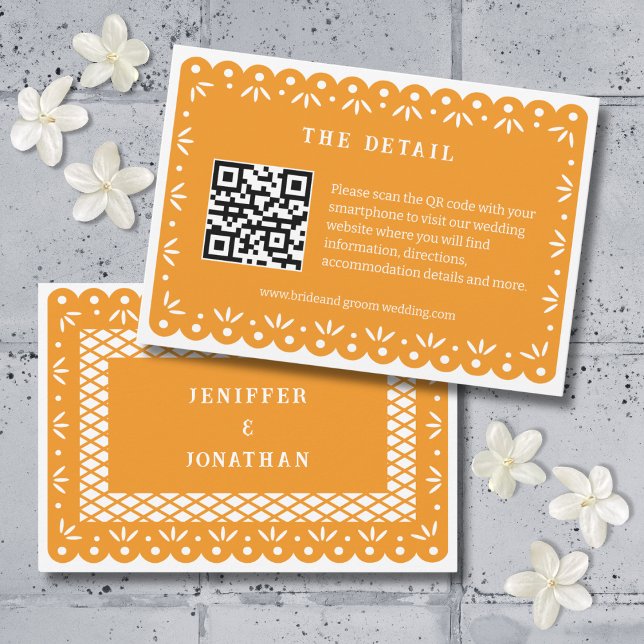 ORANGE MEXICAN PAPEL PICADO ENCLOUSURE CARD (Von Creator hochgeladen)