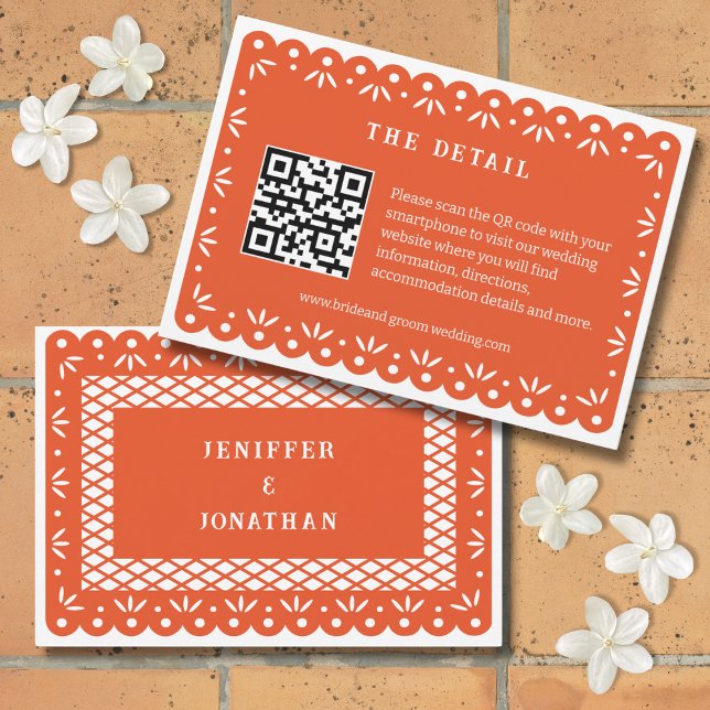 ORANGE MEXICAN PAPEL PICADO ENCLOUSURE CARD (Von Creator hochgeladen)