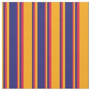 Orange, Midnight Blue und Crimson Colored Lines Stoff