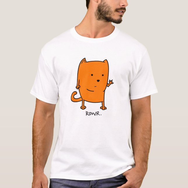 Orange Miezekatze T-Shirt (Vorderseite)