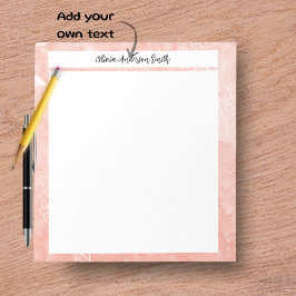 Orange Minimalist Custom Notepad | Cute Gift Notizblock