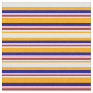 Orange, Minzcreme, braun, hellrosa und blau Stoff