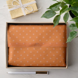 Orange mit blassen orangen Tupfen Seidenpapier