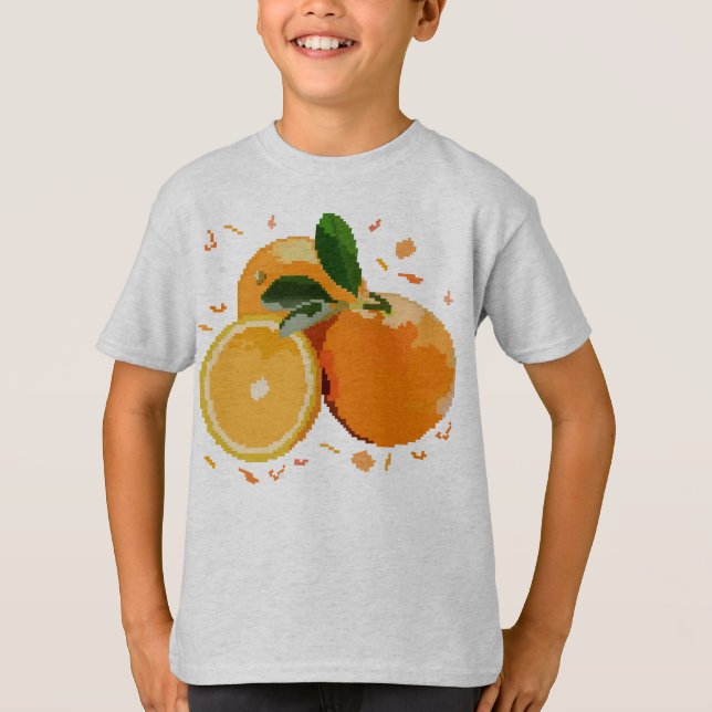 Orange mit einem Sprig. T-Shirt (Vorderseite)