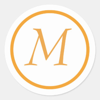 Orange Mit Monogramm Sticker